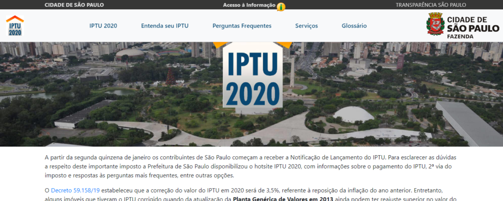 Site Oficial da Prefeitura de São Paulo